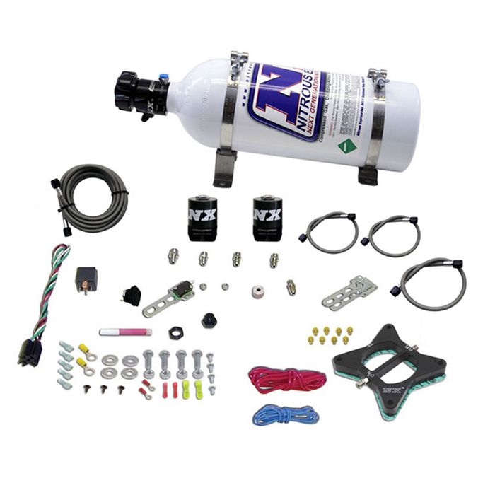 Sistema de placa de 2 válvulas con botella de 5 lb para Ford Mustang 4.6L (50-150 Hp) Nitrous Express NX 20946-05