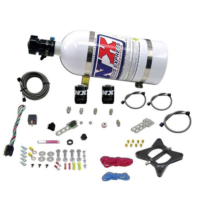 Sistema de placa de 2 válvulas con botella de 10 Lb para Ford Mustang 4.6L (50-150 CV) Nitrous Express NX 20946-10