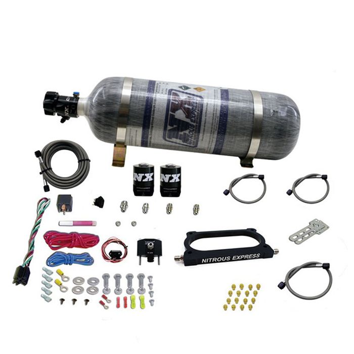 Sistema de inyección de óxido nitroso con botella de carbón de 12 lb para Ford GT 500 Nitrous Express NX 20949-12