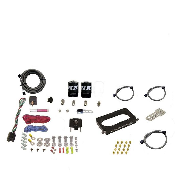 Nitrous Express NX 20950-00 4-Valve Nitrous Plate System - Single Blade Throttle Body Less Bottle for Ford