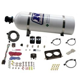 4 Valve Nitrous Plate System-Stock Throttle Body with 15Lb Bottle for Ford Nitrous Express NX 20950D-15