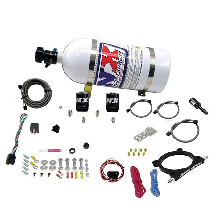 Sistema de inyección de óxido nitroso de alto rendimiento de 50 a 250 CV con botella de 5 lb para Ford Coyote 5.0L / Godzilla 7.3L Nitrous Express NX 20951-05