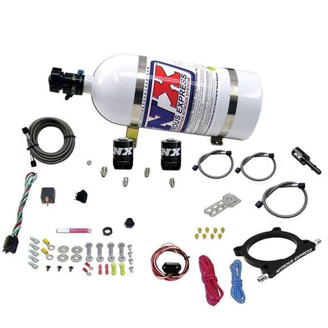 Kit Plate High Output 50-250 CV con botella de 10 Lb para Ford Coyote 5.0L / Godzilla 7.3L Nitrous Express NX 20951-10