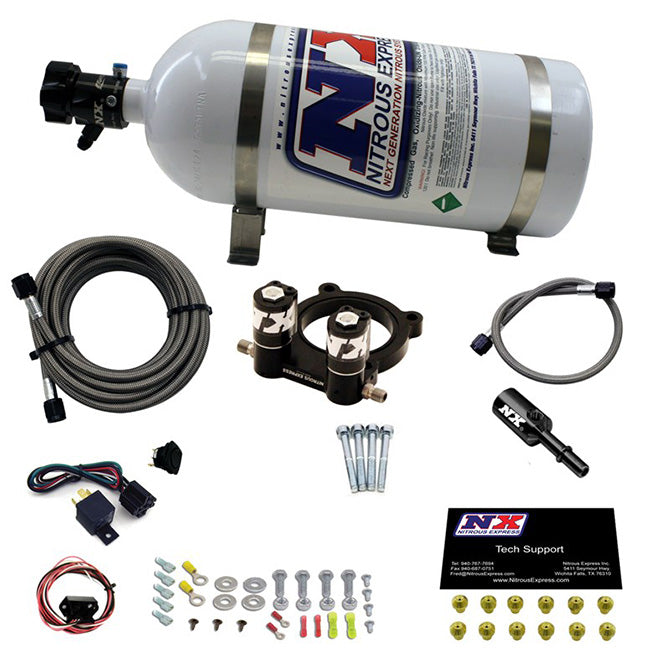 Kit de nitro con plate con botella de 10 Lb para Ford 4 cilindros Ecoboost 2.3L Nitrous Express NX 20954-10