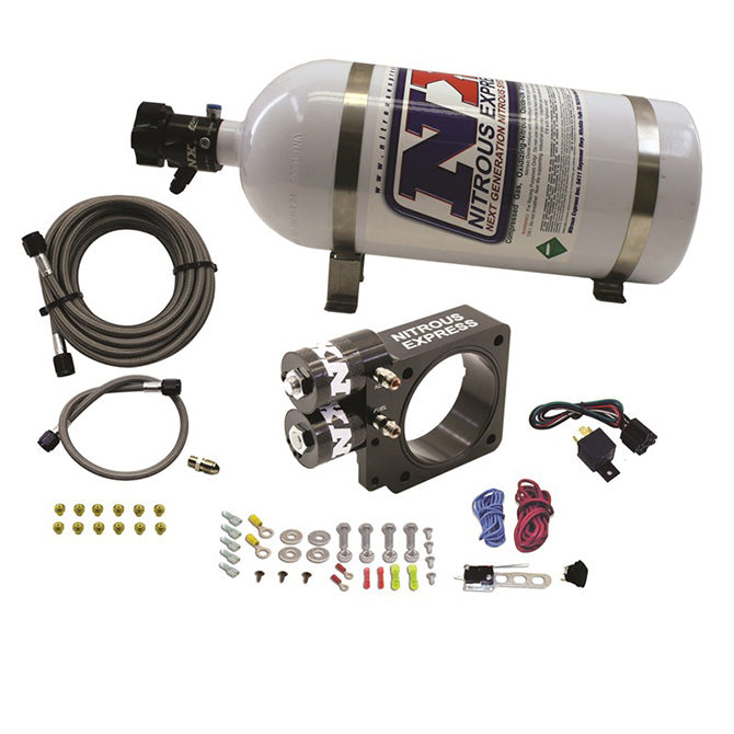 Kit de nitro con plate con botella de 10 Lb para motor Ford Pushrod 5.0L Nitrous Express NX 20955-10