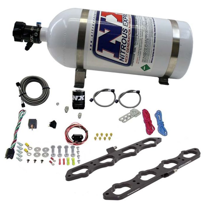 Nitrous Express NX 20957-10 Ford Coyote Dry Direct Port Plate System with 10 lb Bottle