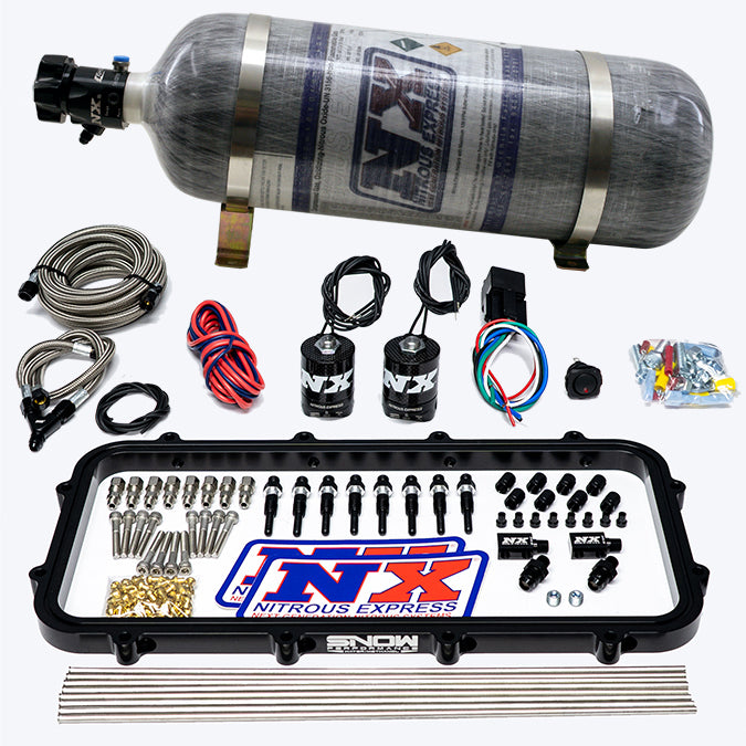 Sistema de nitro seco Direct Port con placa Holley High Ram 12LB Nitrous Express NX 20963-12