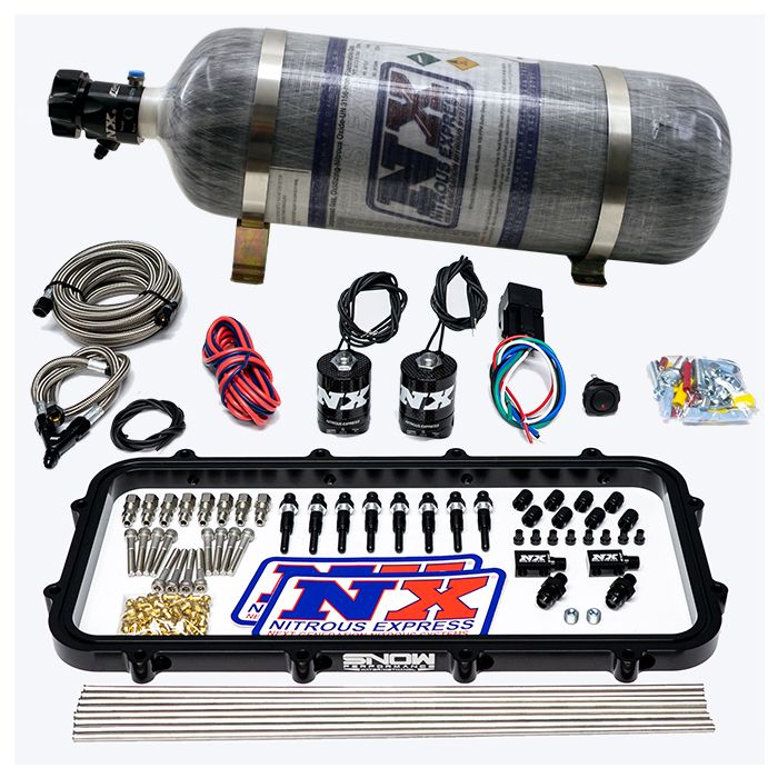 Holley High Ram Plate Direct Port Dry Nitrous System 12 LB Nitrous Express NX 20963-12
