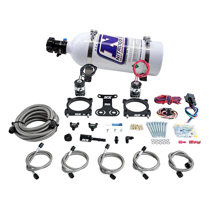Nitrous Express NX 20964-05 2024+ Ford Mustang 5.0L Dual Throttle Body Plate System with 5lb Bottle