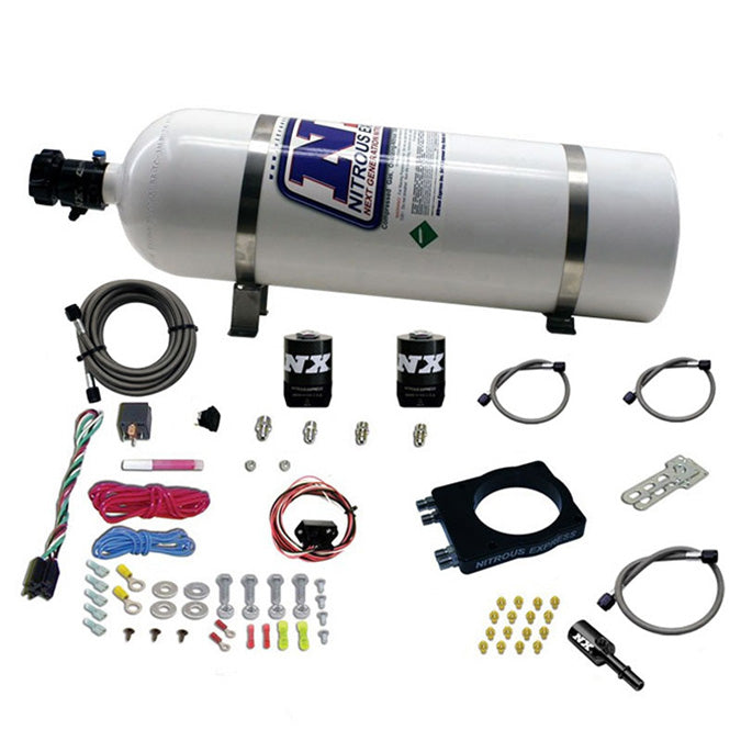 Sistema Hemi Plate de 90 mm (50-400 CV) con botella de 15 Lb Nitrous Express NX 20990-15