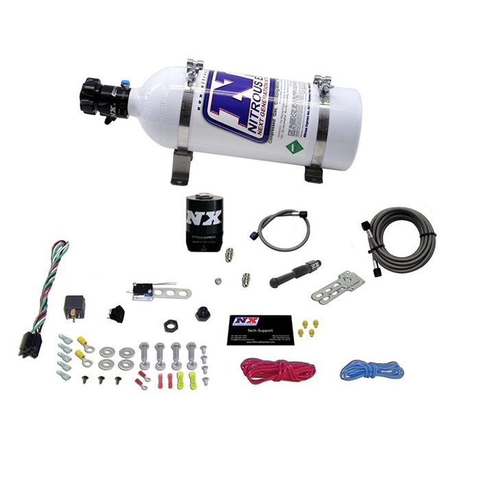 Universal electronic dry fuel injection system (EFI) with 5-lb. nitrous oxide bottle (Nitrous Express NX 21000-05)