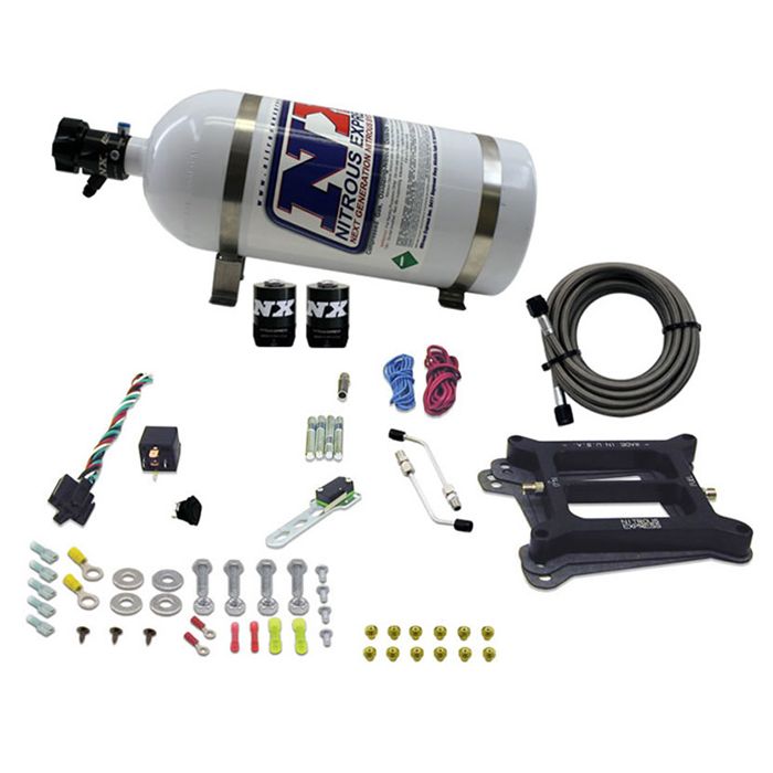 4150 conventional plate system, gasoline, stage 6, 50-300 hp with 10 lb bottle, Nitrous Express NX 30040-10