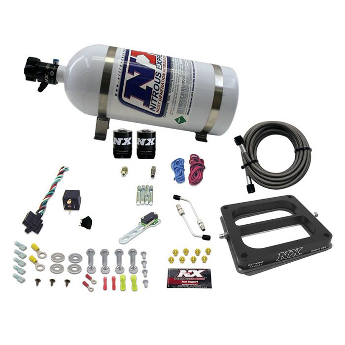 Nitrous Express NX 30075-10, 4500 conventional plate system, stage 6 alcohol, 50-300 HP with 10 lb bottle