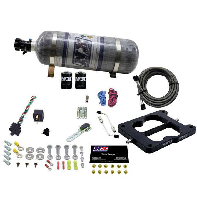 Sistema de nitrous Q-Jet Spreadbore 50-300 CV con botella de carbono de 12 lb Nitrous Express NX 30080-12