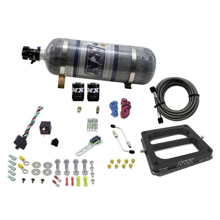Hitman Dominator 4500 Nitrous Plate System for 100-150-200 HP Engines with 12lb Carbon Bottle. Nitrous Express NX 40070-12