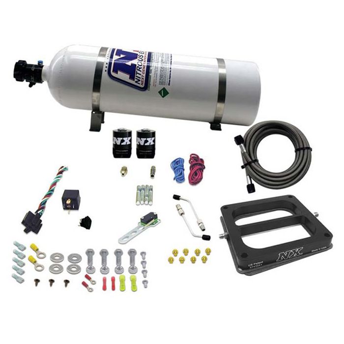 Nitrous Express NX 40070-15 Hitman Dominator 4500 100-150-200 Hp Nitrous Plate System with 15lb Bottle