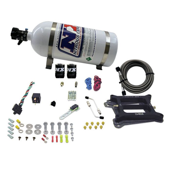 Nitrous Express NX 50045-10 4150 Alcohol Pro-Power 100-500 HP Conventional Plate System with 10 lb Bottle