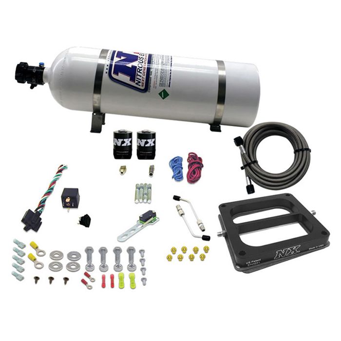 Nitrous Express NX 50070-15 Pro-Power 100-500 Hp gasoline conventional plate system with 15lb bottle