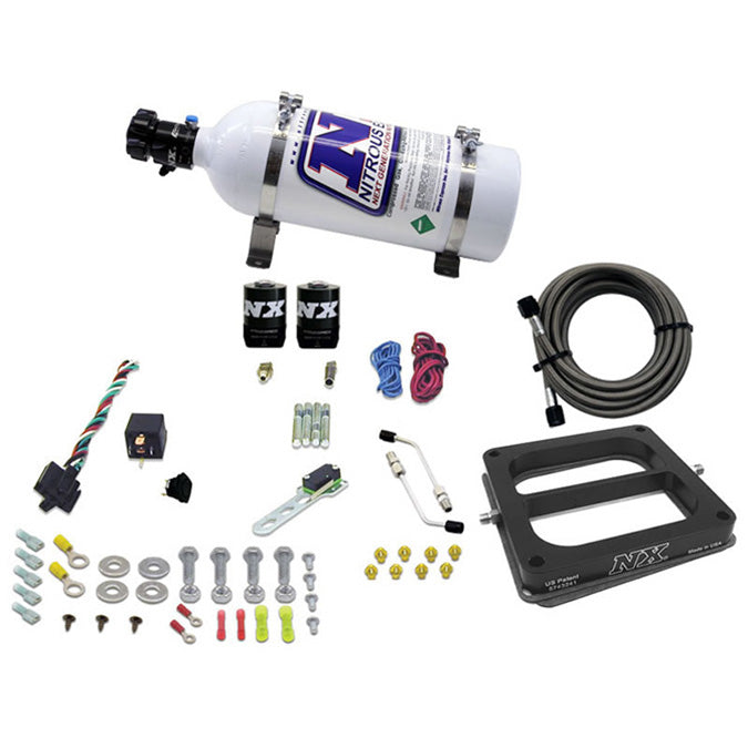 Kit de nitroso con placa convencional 4500 alcohol Pro-Power 100-500 CV con botella de 5 lb Nitrous Express NX 50075-05