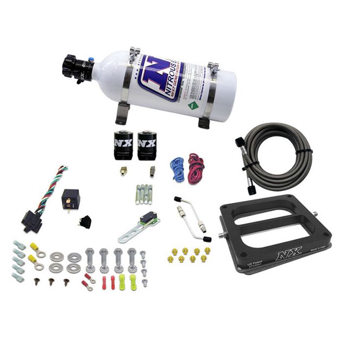 Nitrous Express NX 50075-05 Conventional Plate System 4500 Alcohol Pro-Power 100-500 HP with 5lb Bottle