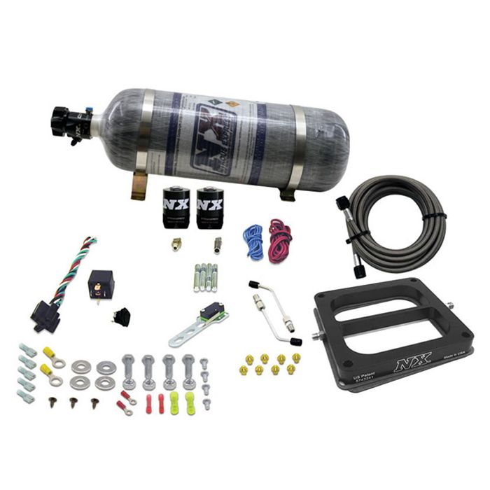 Conventional Plate System 4500 Alcohol Pro-Power 100-500 Hp with 12 lb Carbon Fiber Bottle Nitrous Express NX 50075-12