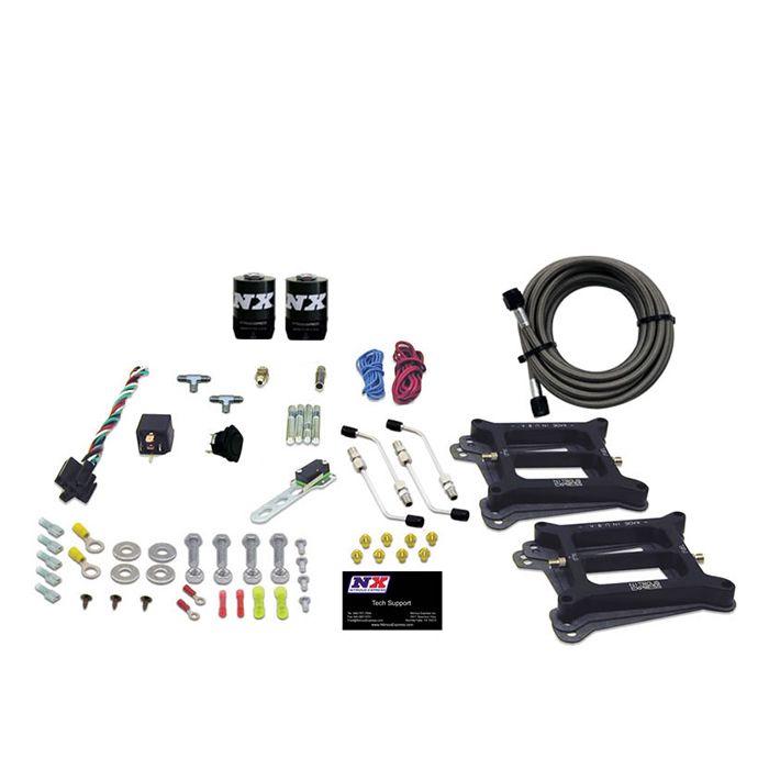 Nitrous Express NX 50240-00 Pro-Power 100-500 HP Gasoline Dual Conventional Plate System, Non-Bottle