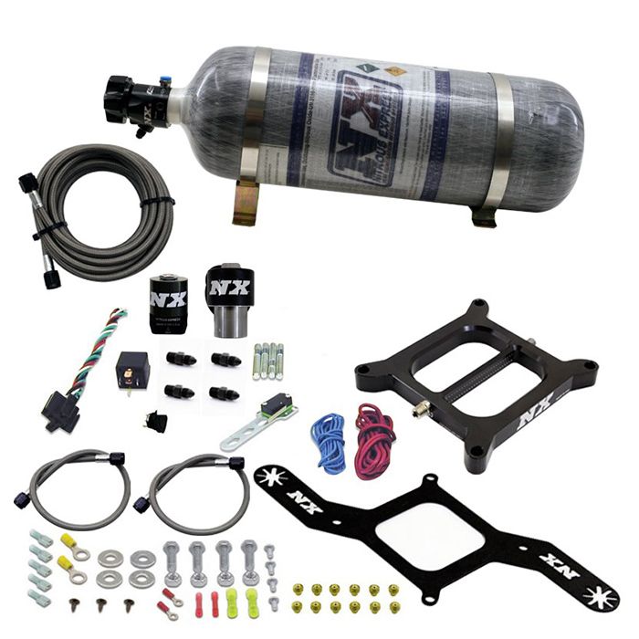 Nitrous Express NX 55040-12 300-650 HP 4150 RNC Conventional Plate System with 12 lb. Carbon Fiber Bottle