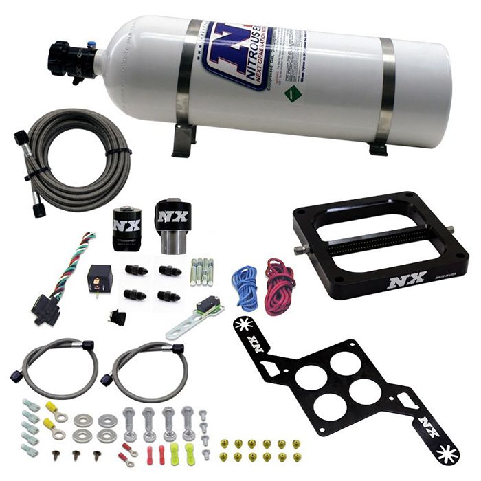 Nitrous Express NX 55070-15 RNC Conventional plate system for 300-650 hp with 15 lb bottle