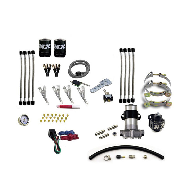 Sistema Piranha para cuatro cilindros (Pro-Mod) sin botella Nitrous Express NX 60006-00P