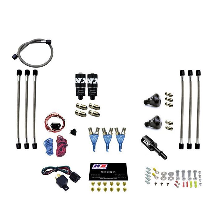 Sistema de inyección electrónica de óxido nitroso Piranha de tres cilindros EFI Nitrous Express NX 60033EFI-00P