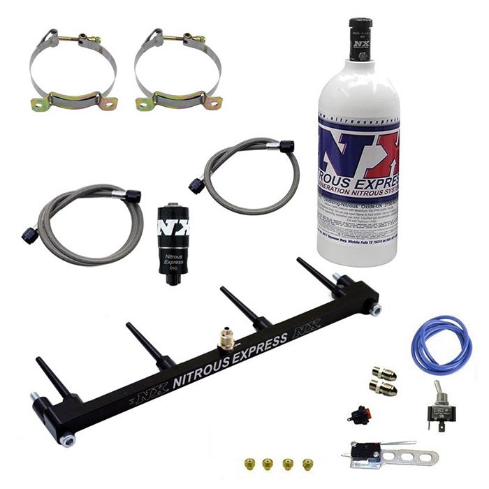 ZX-14 Billet Spray Bar System with 1.0 lb. Nitrous Express NX 62203-1.0P Bottle