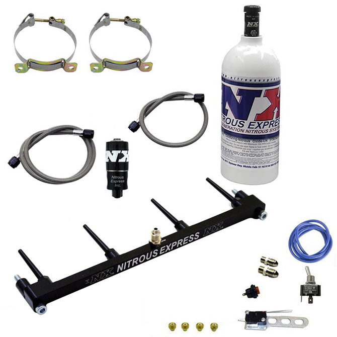 Sistema de spray bar billet para ZX-14 con botella de 2,5 lb Nitrous Express NX 62203-2.5P