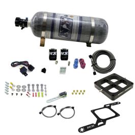 4500 Billet Crossbar Plate System Single Stage 50-300Hp with 12Lb Carbon Bottle Nitrous Express NX 63070-12