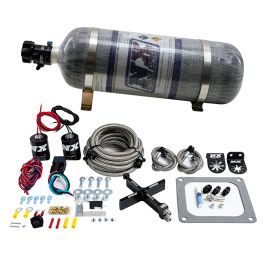 4500 Covert Crossbar Plate System Stage 6 50-300Hp with 12Lb Carbon Bottle Nitrous Express NX 63071-12