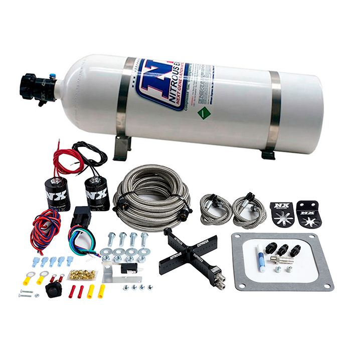 Covert 4500 Stage 6 50-300 Hp Transversal Plate System with 15 lb Nitrous Express NX 63071-15 Bottle