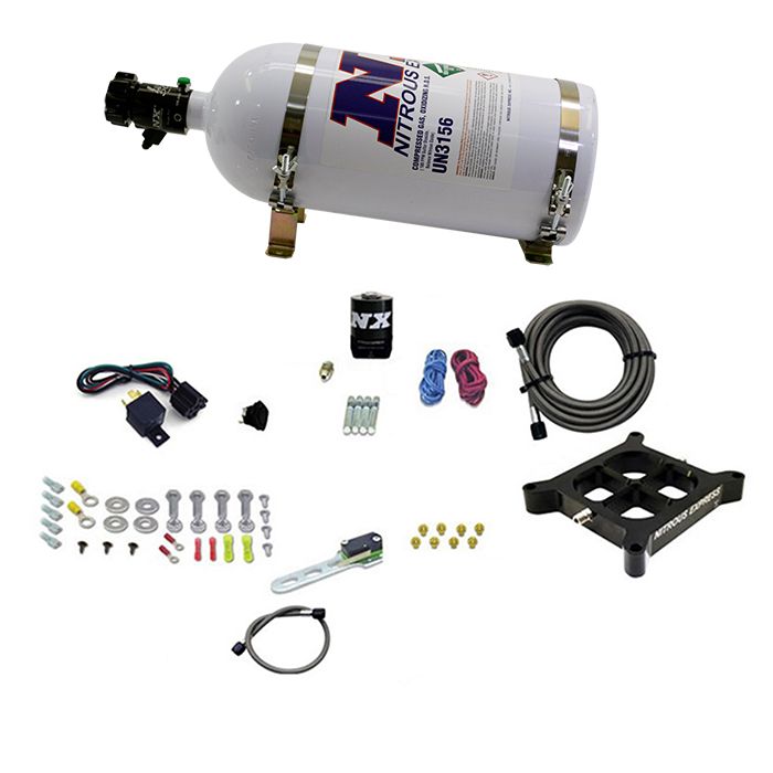 Billet Crossbar Plate System, Dry Single Stage, 100-500 HP, 4150 Flange, 10 LB, Nitrous Express NX 66142-10