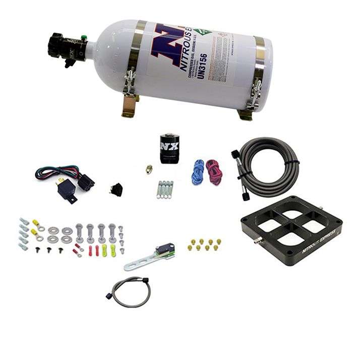 Billet Crossbar Plate System, Dry Single Stage, 100-500 HP, 4500 Flange, 10 LB, Nitrous Express NX 66147-10