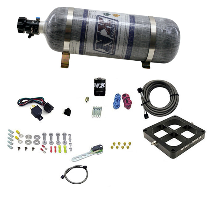 Sistema de placa Billet Crossbar seco de una etapa 100-500 CV brida 4500 12LB Nitrous Express NX 66147-12