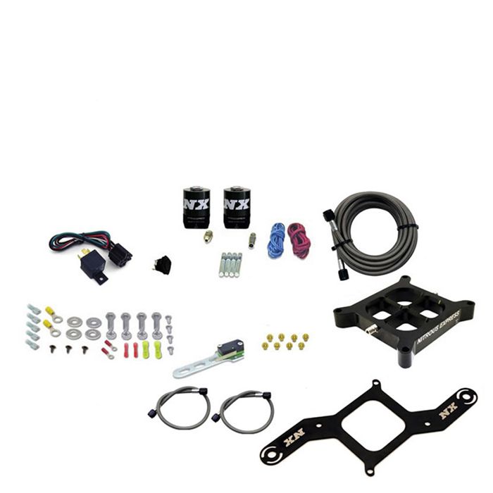 Sistema de placa transversal Billet de doble etapa en seco 100-1000HP 4150 Brida sin botella Nitrous Express NX 66242-00