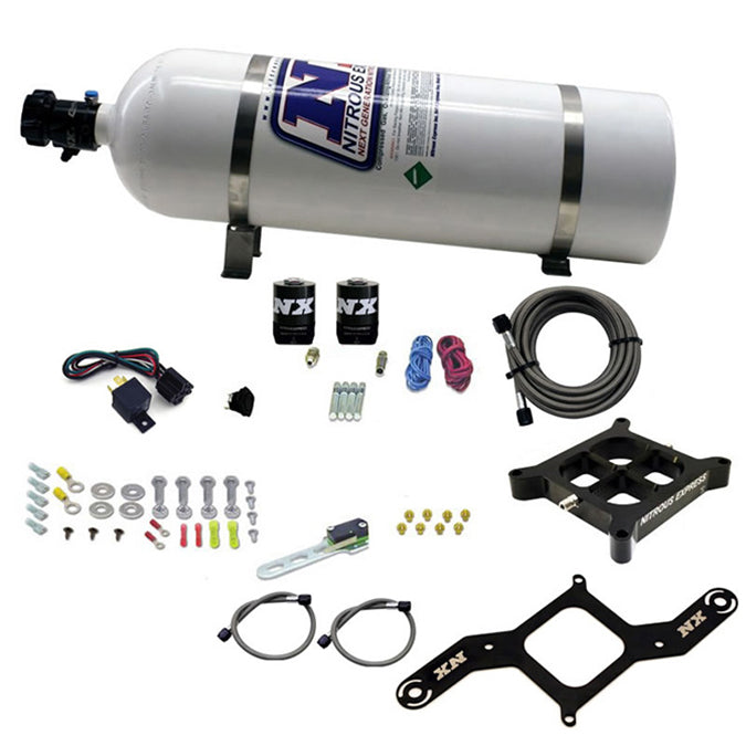 Sistema de nitro Billet Crossbar Plate seco de doble etapa 100-1000 CV brida 4150 15LB Nitrous Express NX 66242-15