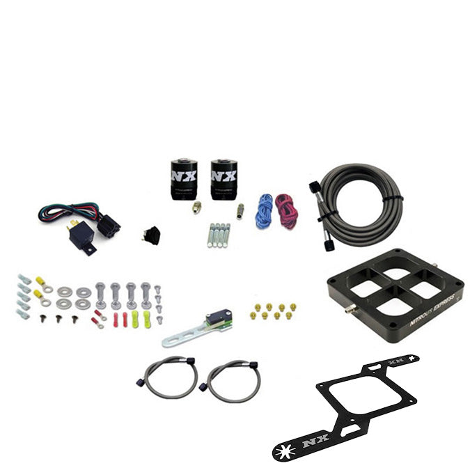 Sistema de placa con travesaño de aluminio mecanizado Dry Dual Stage 100-1000 CV brida 4500 sin botella Nitrous Express NX 66247-00