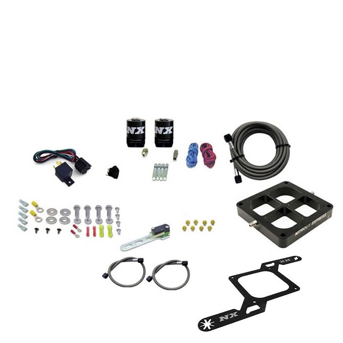Sistema de placa transversal Billet de doble etapa en seco 100-1000HP 4500 Brida sin botella Nitrous Express NX 66247-00