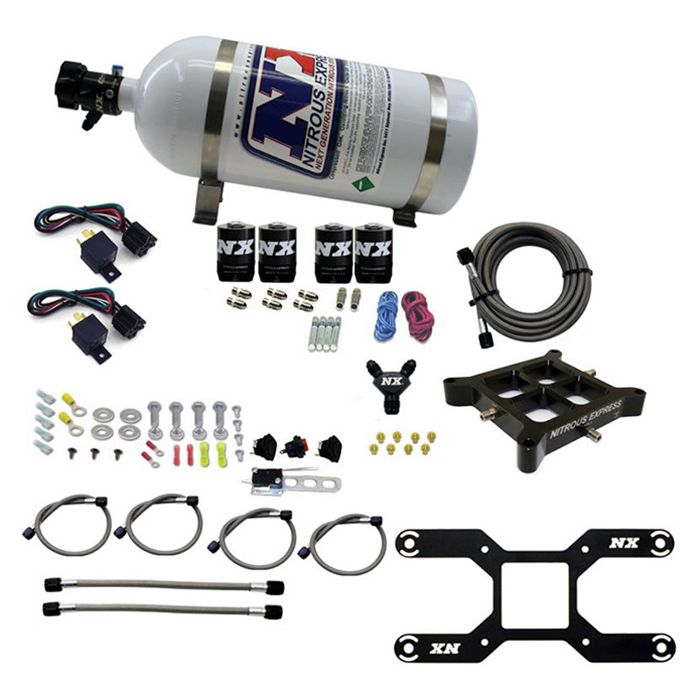 Billet Crossbar Plate System, Quad Dry Stage, 100-2000 HP, 4150 Flange, 10 LB, Nitrous Express NX 66442-10