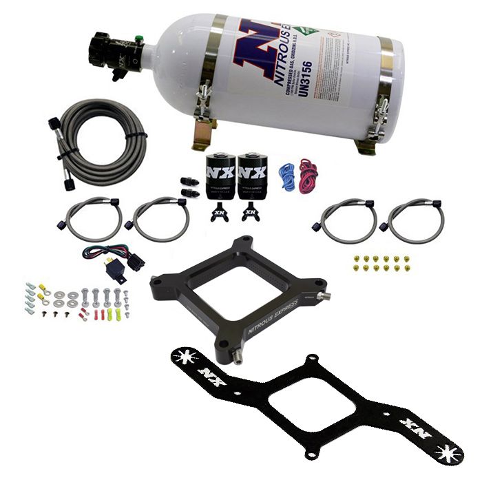 4150 Assassin Plate Gasoline Stage 6 50-300Hp with 10lb Nitrous Express NX 67040-10 Bottle