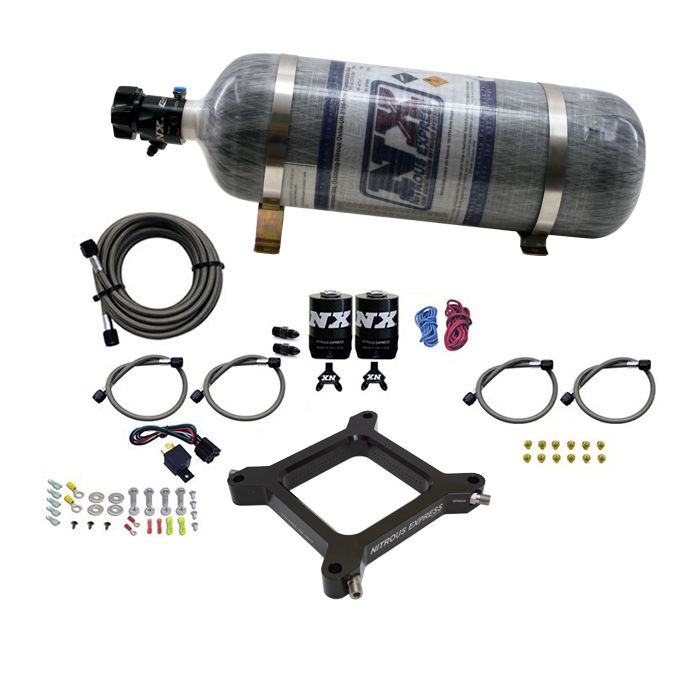 4150 Assassin Plate Gasoline Pro-Power 100-500Hp with 12 lb carbon fiber bottle Nitrous Express NX 67540-12
