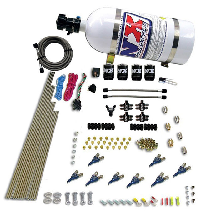 Sistema de nitro Direct Port de 8 cilindros EFI gasolina (200-500 CV) 10LB Nitrous Express NX 80001EFI-10
