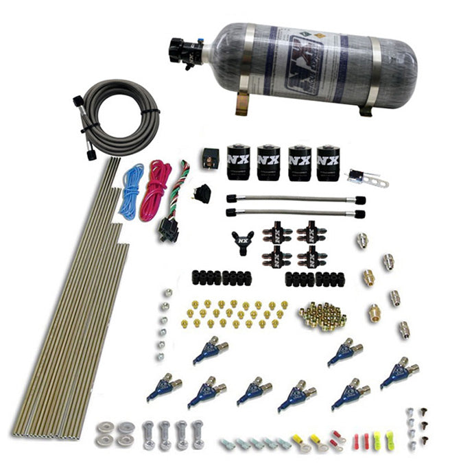 Sistema de nitro Direct Port de 8 cilindros EFI gasolina (200-500 CV) 12LB Nitrous Express NX 80001EFI-12