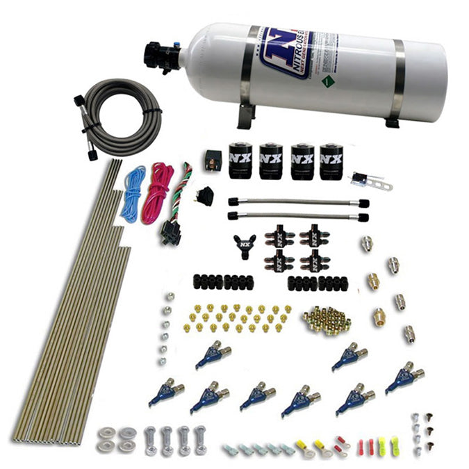 Sistema de nitro Direct Port de 8 cilindros EFI gasolina (200-500 CV) 15LB Nitrous Express NX 80001EFI-15