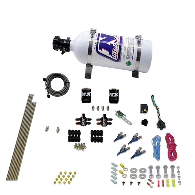 Sistema Direct Port de 4 cilindros para gasolina 100-150-200-250 CV con botella de 5 lb Nitrous Express NX 80004-05