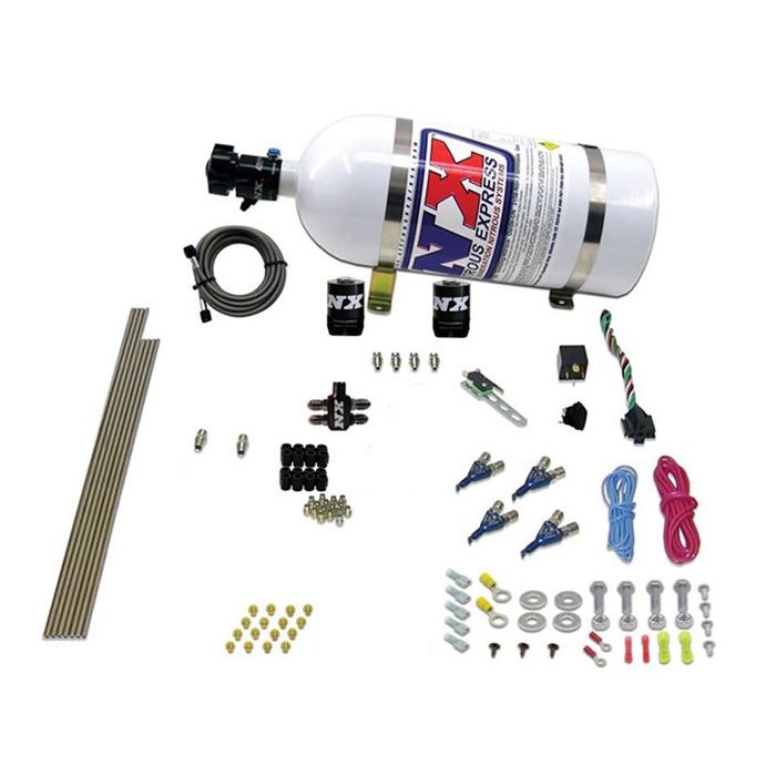 Sistema de óxido nitroso de inyección directa EFI para motores de gasolina de 4 cilindros (100-150-250 CV) 10 lb Nitrous Express NX 80004EFI-10
